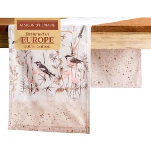 imageMaison d Hermine Tablerunner 100 Cotton 1450 Inch x 72 Inch Decorative Table Runner Table Runners Buffet ampamp Wedding Happy Florals  High Summer Double Layer  SpringSummer22  Meadow Florals  Brown