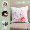 imageMaison d Hermine Decorative Cushion Cover 100 Cotton Throw Toile Washable Pillow Cover with Invisible Zipper for Sofa Bedroom Home Pale Garden  Summer Garden  SpringSummer 20quotx20quot