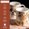 imageMaison d Hermine Coffee Mug with Handles Fine Bone China Pack of One Coffee Mug Hot Beverages Cappuccino Home Restaurant Perfect for Men ampamp Women Whitish Shabby Chique  Winter Berries 15 Ounce2  Kelim  Prairie