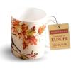 imageMaison d Hermine Coffee Mug with Handles Fine Bone China Pack of One Coffee Mug Hot Beverages Cappuccino Home Restaurant Perfect for Men ampamp Women Whitish Shabby Chique  Winter Berries 15 Ounce2  Kelim  Prairie Autumn Joy