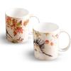 imageMaison d Hermine Coffee Mug with Handles Fine Bone China Pack of One Coffee Mug Hot Beverages Cappuccino Home Restaurant Perfect for Men ampamp Women Whitish Shabby Chique  Winter Berries 15 Ounce2  Kelim  Prairie