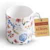 imageMaison d Hermine Coffee Mug with Handles Fine Bone China Pack of Two Coffee Mug for Hot Beverages Cappuccino Latte Home Restaurant Perfect for Men ampamp Women Holly Time 15 Ounce9  Just Floral  Poppies Always