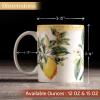 imageMaison d Hermine Coffee Mug with Handles Fine Bone China Pack of Two Coffee Mug for Hot Beverages Cappuccino Latte Home Restaurant Perfect for Men ampamp Women Holly Time 15 Ounce4  Limoncello  Combava