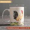 imageMaison d Hermine Coffee Mug with Handles Fine Bone China Pack of Two Coffee Mug for Hot Beverages Cappuccino Latte Home Restaurant Perfect for Men ampamp Women Holly Time 15 Ounce5  Campagne  Coq