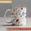 imageMaison d Hermine Coffee Mug with Handles Fine Bone China Pack of Two Coffee Mug for Hot Beverages Cappuccino Latte Home Restaurant Perfect for Men ampamp Women Holly Time 15 Ounce9  Just Floral  Blues N Redz