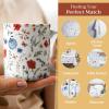 imageMaison d Hermine Coffee Mug with Handles Fine Bone China Pack of Two Coffee Mug for Hot Beverages Cappuccino Latte Home Restaurant Perfect for Men ampamp Women Holly Time 15 Ounce9  Just Floral  Blues N Redz