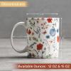 imageMaison d Hermine Coffee Mug with Handles Fine Bone China Pack of Two Coffee Mug for Hot Beverages Cappuccino Latte Home Restaurant Perfect for Men ampamp Women Holly Time 15 Ounce9  Just Floral  Blues N Redz
