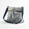 imageMaison d Hermine Cross Body Bag Cotton Adjustable Shoulder Strap Hand Bag Tote purse with Zippered ampamp Slip Pockets01  the Miller  Blue