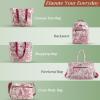 imageMaison d Hermine Cross Body Bag Cotton Adjustable Shoulder Strap Hand Bag Tote purse with Zippered ampamp Slip Pockets04  the Miller  Red