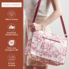 imageMaison d Hermine Cross Body Bag Cotton Adjustable Shoulder Strap Hand Bag Tote purse with Zippered ampamp Slip Pockets04  the Miller  Red