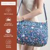 imageMaison d Hermine Cross Body Bag Cotton Adjustable Shoulder Strap Hand Bag Tote purse with Zippered ampamp Slip Pockets06  Just Floral