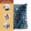 imageMaison d Hermine Cross Body Bag Cotton Adjustable Shoulder Strap Hand Bag Tote purse with Zippered ampamp Slip Pockets06  Just Floral