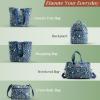imageMaison d Hermine Cross Body Bag Cotton Adjustable Shoulder Strap Hand Bag Tote purse with Zippered ampamp Slip Pockets06  Just Floral