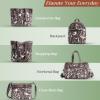 imageMaison d Hermine Cross Body Bag Cotton Adjustable Shoulder Strap Hand Bag Tote purse with Zippered ampamp Slip Pockets10  Meadow Florals