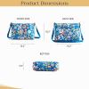 imageMaison d Hermine Cross Body Bag Cotton Adjustable Shoulder Strap Hand Bag Tote purse with Zippered ampamp Slip Pockets13  Happy Florals  Blue