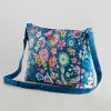imageMaison d Hermine Cross Body Bag Cotton Adjustable Shoulder Strap Hand Bag Tote purse with Zippered ampamp Slip Pockets13  Happy Florals  Blue