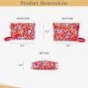 imageMaison d Hermine Cross Body Bag Cotton Adjustable Shoulder Strap Hand Bag Tote purse with Zippered ampamp Slip Pockets14  Happy Florals  Red