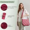 imageMaison d Hermine Cross Body Bag Cotton Adjustable Shoulder Strap Hand Bag Tote purse with Zippered ampamp Slip Pockets15  Surya  Maroon