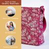 imageMaison d Hermine Cross Body Bag Cotton Adjustable Shoulder Strap Hand Bag Tote purse with Zippered ampamp Slip Pockets15  Surya  Maroon