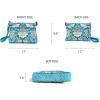 imageMaison d Hermine Cross Body Bag Cotton Adjustable Shoulder Strap Hand Bag Tote purse with Zippered ampamp Slip Pockets16  Marquise  Blue