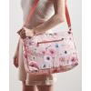 imageMaison d Hermine Cross Body Bag Cotton Adjustable Shoulder Strap Hand Bag Tote purse with Zippered ampamp Slip Pockets19  Pale Garden