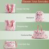 imageMaison d Hermine Cross Body Bag Cotton Adjustable Shoulder Strap Hand Bag Tote purse with Zippered ampamp Slip Pockets19  Pale Garden