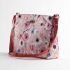 imageMaison d Hermine Cross Body Bag Cotton Adjustable Shoulder Strap Hand Bag Tote purse with Zippered ampamp Slip Pockets19  Pale Garden