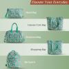 imageMaison d Hermine Cross Body Bag Cotton Adjustable Shoulder Strap Hand Bag Tote purse with Zippered ampamp Slip Pockets20  Surya  Green