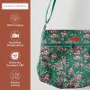 imageMaison d Hermine Cross Body Bag Cotton Adjustable Shoulder Strap Hand Bag Tote purse with Zippered ampamp Slip Pockets20  Surya  Green