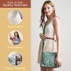 imageMaison d Hermine Cross Body Bag Cotton Adjustable Shoulder Strap Hand Bag Tote purse with Zippered ampamp Slip Pockets20  Surya  Green