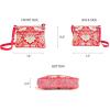 imageMaison d Hermine Cross Body Bag Cotton Adjustable Shoulder Strap Hand Bag Tote purse with Zippered ampamp Slip Pockets23  Marquise  Red
