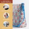 imageMaison d Hermine Cross Body Bag Cotton Adjustable Shoulder Strap Hand Bag Tote purse with Zippered ampamp Slip Pockets25  Albane
