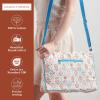 imageMaison d Hermine Cross Body Bag Cotton Adjustable Shoulder Strap Hand Bag Tote purse with Zippered ampamp Slip Pockets25  Albane