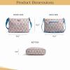imageMaison d Hermine Cross Body Bag Cotton Adjustable Shoulder Strap Hand Bag Tote purse with Zippered ampamp Slip Pockets25  Albane