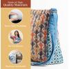 imageMaison d Hermine Cross Body Bag Cotton Adjustable Shoulder Strap Hand Bag Tote purse with Zippered ampamp Slip Pockets27  Ikat  Dikat