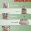imageMaison d Hermine Cross Body Bag Cotton Adjustable Shoulder Strap Hand Bag Tote purse with Zippered ampamp Slip Pockets27  Ikat  Dikat