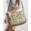 imageMaison d Hermine Cross Body Bag Cotton Adjustable Shoulder Strap Hand Bag Tote purse with Zippered ampamp Slip PocketsLakshmi