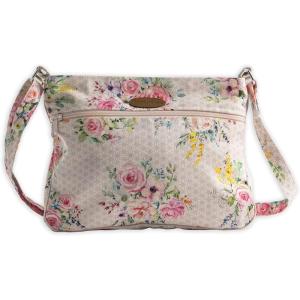 imageMaison d Hermine Cross Body Bag Cotton Adjustable Shoulder Strap Hand Bag Tote purse with Zippered ampamp Slip Pockets02  Sweet Rose Lavender  Lush