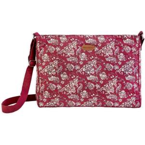 imageMaison d Hermine Cross Body Bag Cotton Adjustable Shoulder Strap Hand Bag Tote purse with Zippered ampamp Slip Pockets15  Surya  Maroon