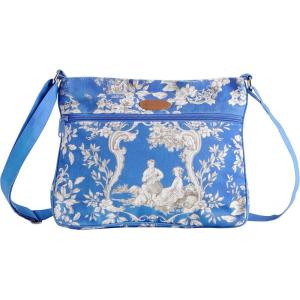 imageMaison d Hermine Cross Body Bag Cotton Adjustable Shoulder Strap Hand Bag Tote purse with Zippered ampamp Slip Pockets18  Joli Jouy