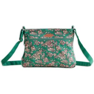 imageMaison d Hermine Cross Body Bag Cotton Adjustable Shoulder Strap Hand Bag Tote purse with Zippered ampamp Slip Pockets20  Surya  Green