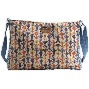 imageMaison d Hermine Cross Body Bag Cotton Adjustable Shoulder Strap Hand Bag Tote purse with Zippered ampamp Slip Pockets27  Ikat  Dikat