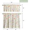 imageMaison d Hermine Limoncello 100 Cotton Set of 3 Kitchen Rod Pocket Window Curtain for Cafe  Kitchen  Bedroom  Home 2 Tiers 28quotX36quot and 1 Valance 56quotX18quot36  Just Florals