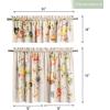imageMaison d Hermine Limoncello 100 Cotton Set of 3 Kitchen Rod Pocket Window Curtain for Cafe  Kitchen  Bedroom  Home 2 Tiers 28quotX36quot and 1 Valance 56quotX18quot32  Potiron