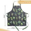imageMaison dHermine 100 Cotton Apron for women with Pocket Kitchen Chef Apron for Men Easter decorations Cooking Baking Garden03  Fresh Herbs