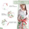 imageMaison dHermine 100 Cotton Apron for women with Pocket Kitchen Chef Apron for Men Easter decorations Cooking Baking Garden06  Strawberry Summer