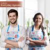imageMaison dHermine 100 Cotton Apron for women with Pocket Kitchen Chef Apron for Men Easter decorations Cooking Baking Garden14  Breton Fishes