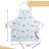 imageMaison dHermine 100 Cotton Apron for women with Pocket Kitchen Chef Apron for Men Easter decorations Cooking Baking Garden17  Flamingo Love