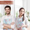 imageMaison dHermine 100 Cotton Apron for women with Pocket Kitchen Chef Apron for Men Easter decorations Cooking Baking Garden17  Flamingo Love