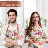 imageMaison dHermine 100 Cotton Apron for women with Pocket Kitchen Chef Apron for Men Easter decorations Cooking Baking Garden30  Ratatouille